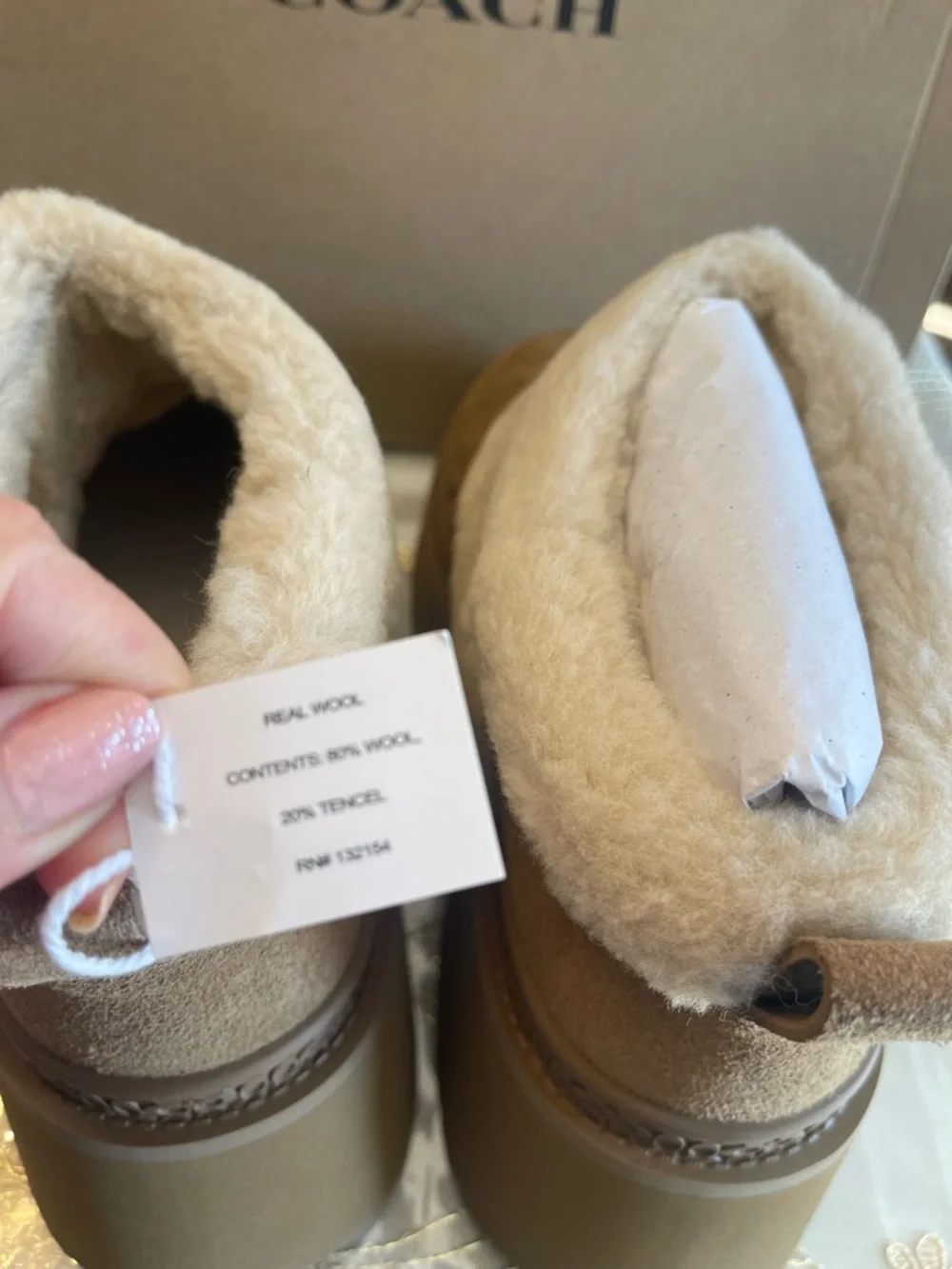 NWB coach women’s Christina pull on bootie color tobacco size 9